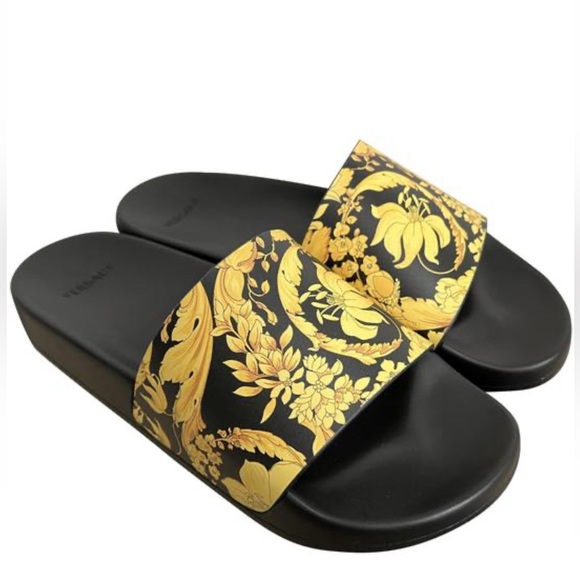 Versace Baroque Floral Tapestry pool slide - Picture 2 of 2